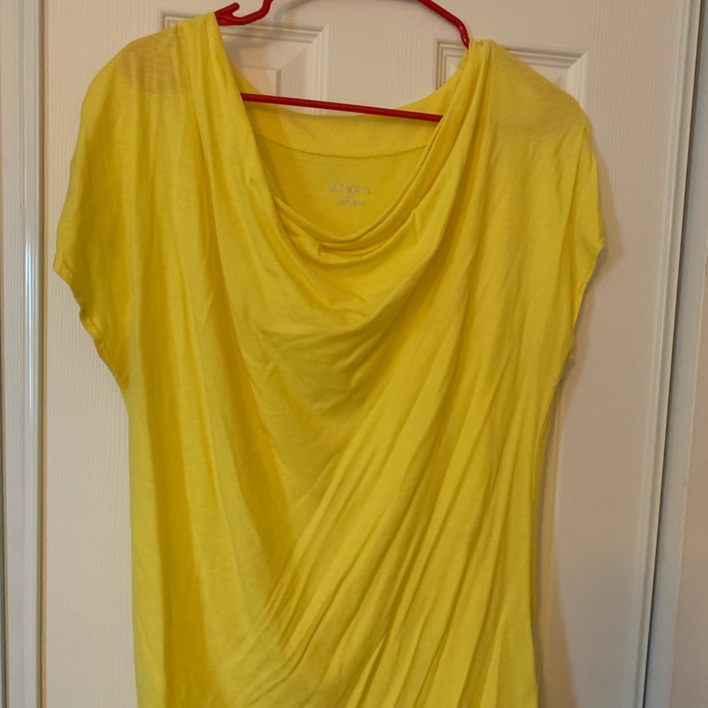 WOMENS LARGE SHIRT TOP YELLOW